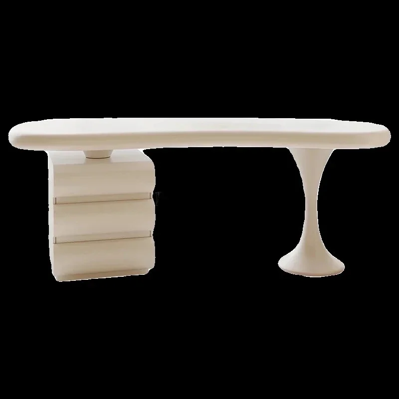 

Italian minimalist designer home desk light luxury modern high-end solid wood computer desk