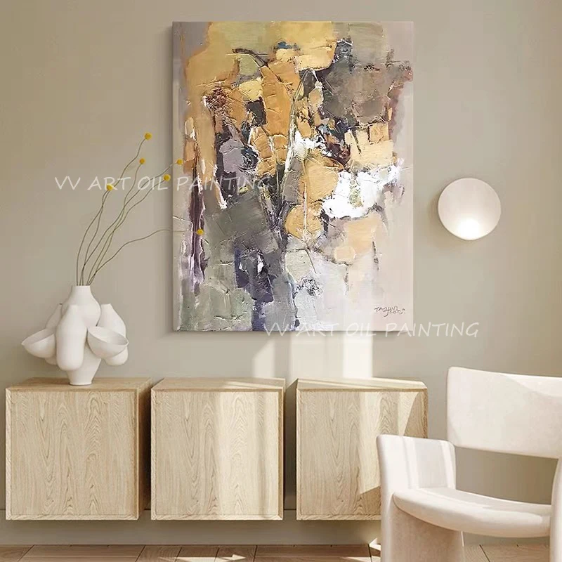 100% Handmade Large Modern Abstract flower modern 2023 landscape picture abstract oil painting for office living room gift