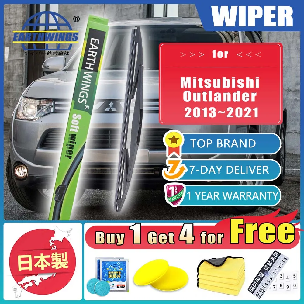 Car Rear Wiper Blade Set for Mitsubishi Outlander 3 III 2021-2013 2014 2015 2016 2017 Car Windscreen Windshield Tailgate Window