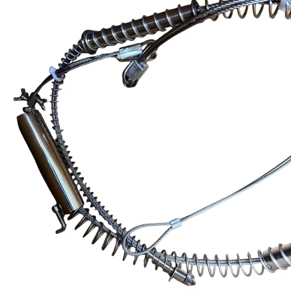 Section Double Steel Wire Stronger Spring Replacement With Nuts Wire Rope For the Wild Boar Trap Fox Trap Rabbit Trap view 2