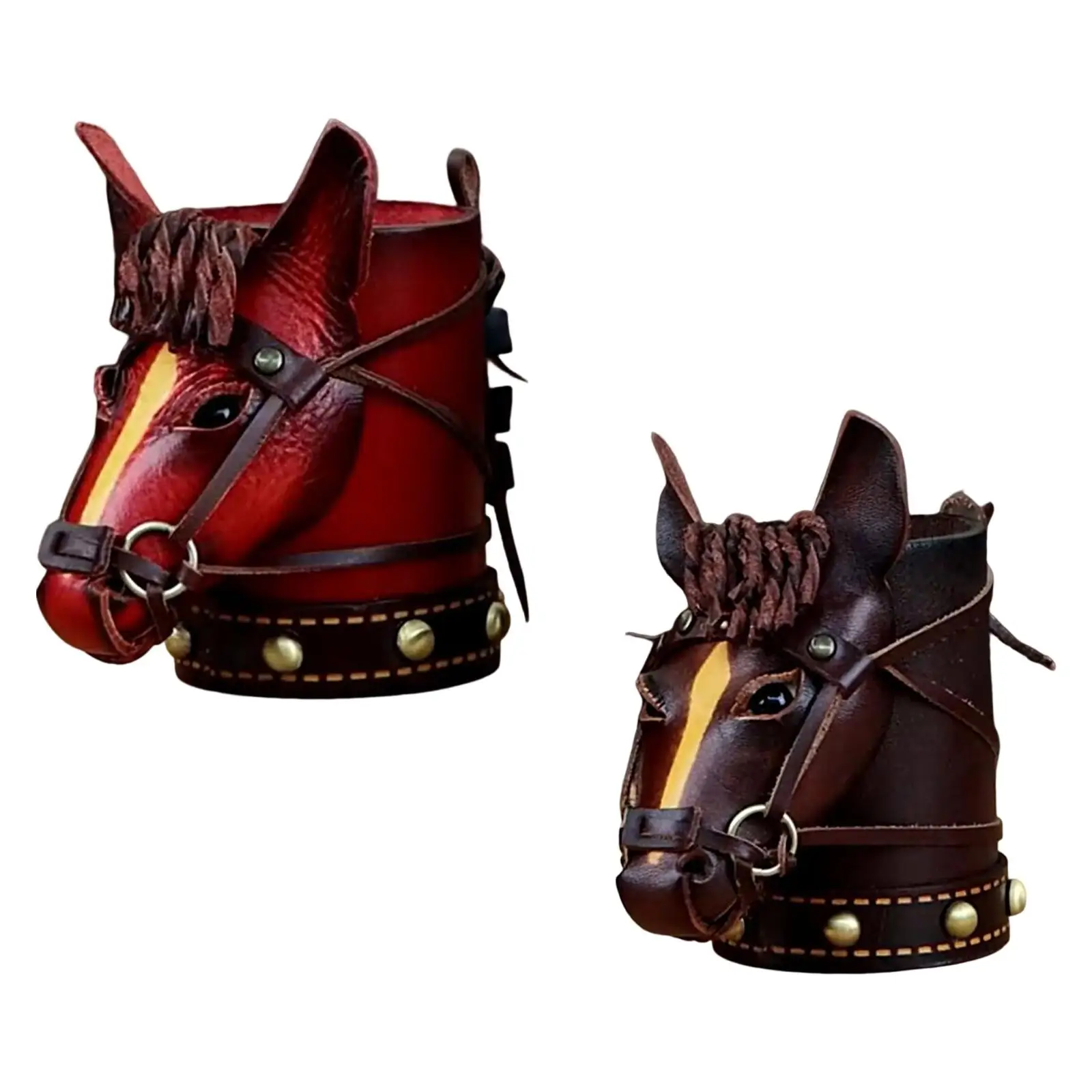 Cute Pen Holder Desktop Ornament Sculptures Multipurpose Unique Reusable Horse