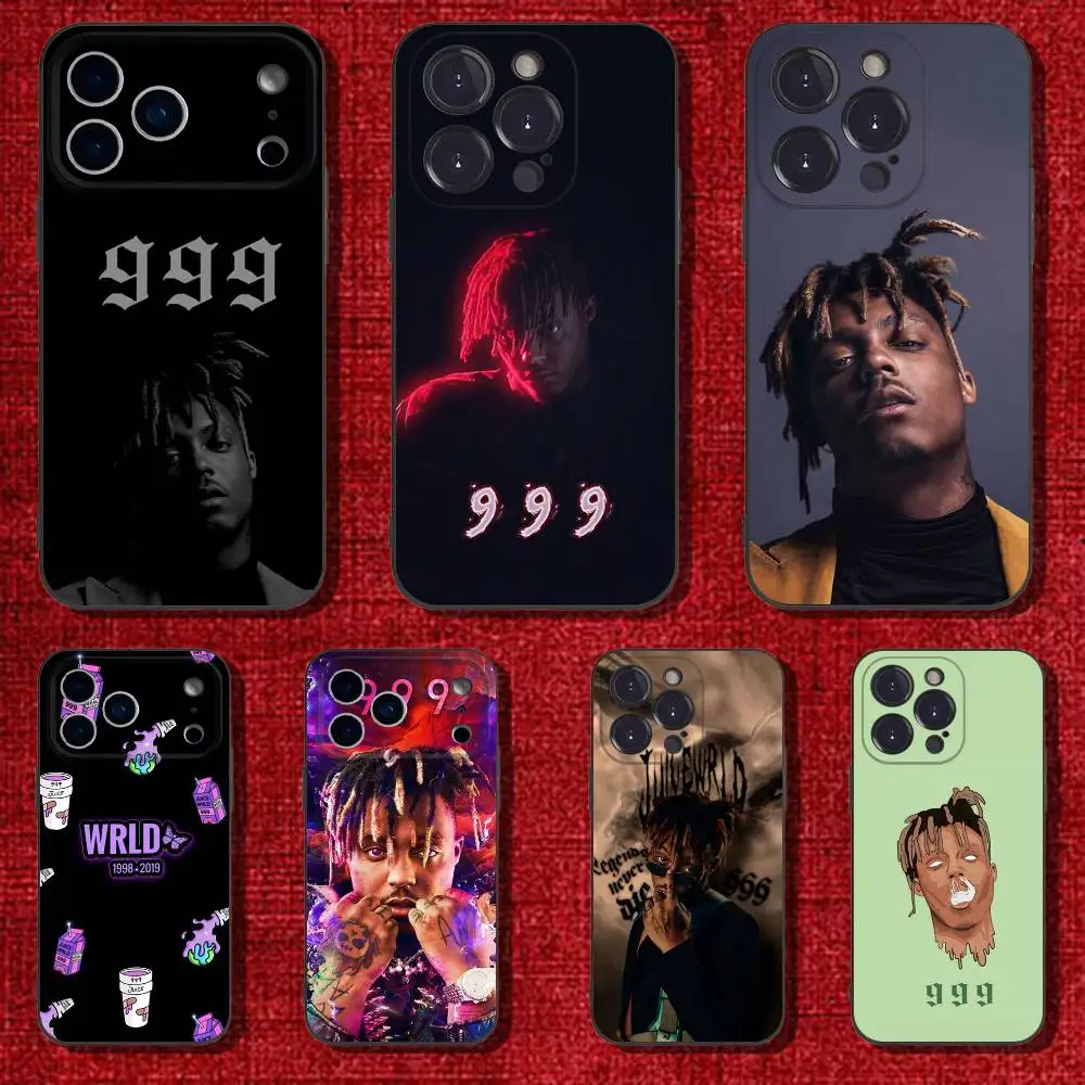

Singer J-Juice W-WRLD Phone Case For iPhone 17,16,15,14,13,12,Pro,Max,Plus,E,SE4,Air,Mini Black Soft Cover