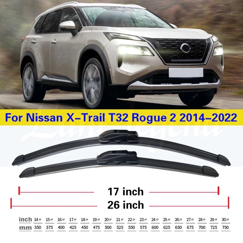 Car Windshield Windscreen Front Rear Wiper Blade Rubber Accessories For Nissan X-Trail T32 Rogue 2 2014-2022 2020 2021 26\