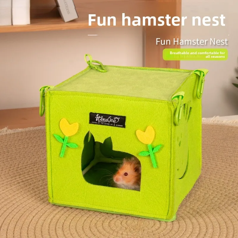 

Hamster Nest Hamster Accessories Avoidance Tunnel Breathable Play Hamster Supplies Suspension Nest Pet Hammock Parrot Bird Nest