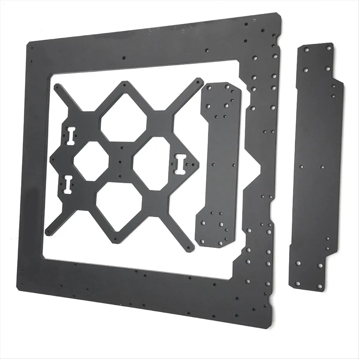 (B63C) For Prusa I3 MK3 3D Printer Parts Aluminum Frame Aluminum Black Profile and Smooth Rods Kit Replacement Parts