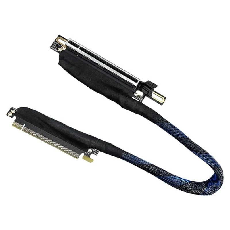 

CORA FAST SPEED 64GT/S PCIE 5.0 ПРАВО ВЫХОДА УДАЛЕНИЕ ГПУ кабель 270 ° Поверните плетеную проводную шнур