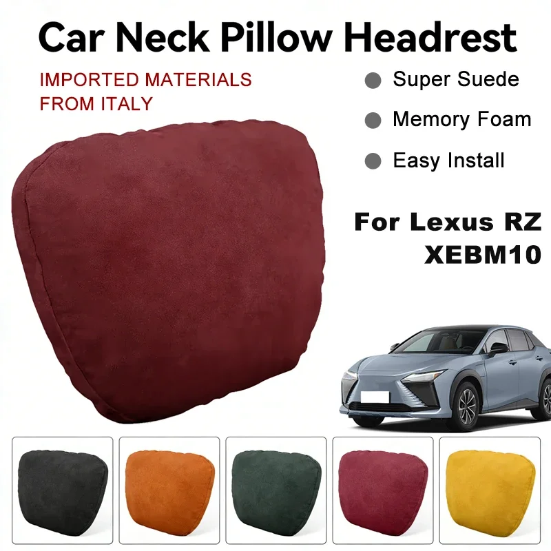 

Italy Suede Car Neck Rest Pillow For Lexus RZ XEBM10 Seat Head Neck Support Cushion Auto Interior Accessories