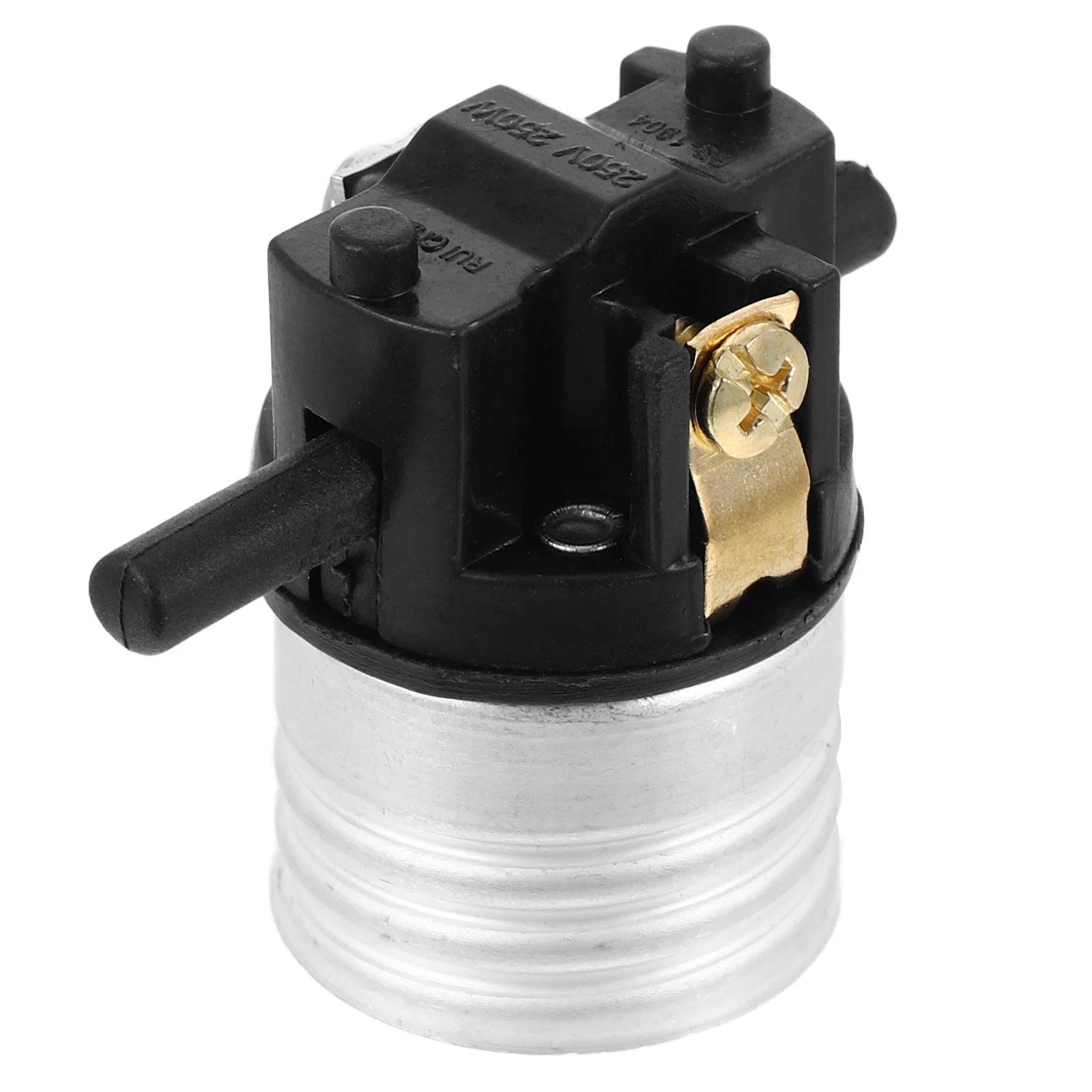 

Lamp E26 Push Switch Light Holder Replacement Medium Screw Base For Bulbs Residential Commercial Aluminum Copper Plastic
