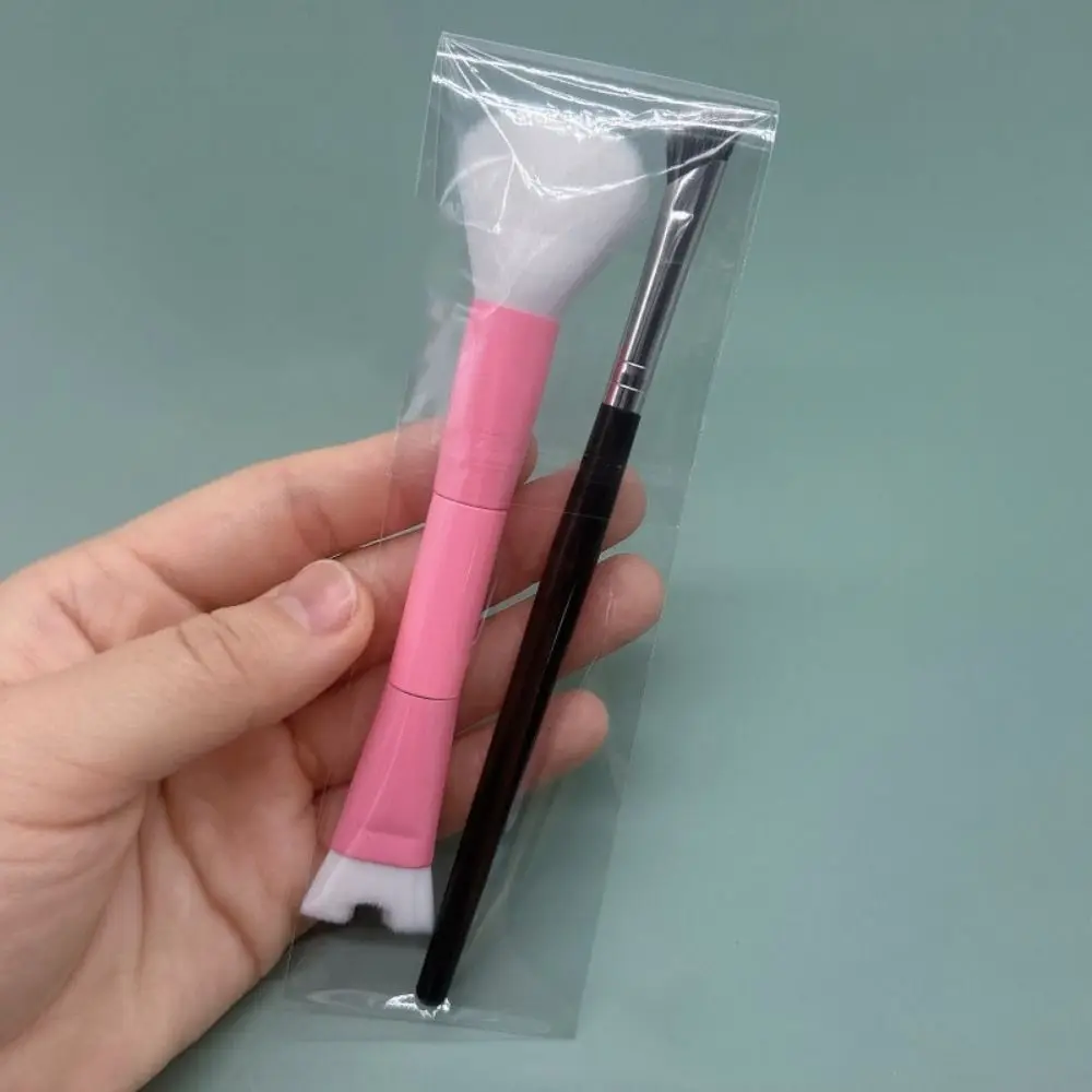 2Pcs Double Head Nose Contour Brush Set 2-in-1 Angled Tilt Nose Shadow Brush Soft Nose Sculpting Eyeshadow Powder Brush Student