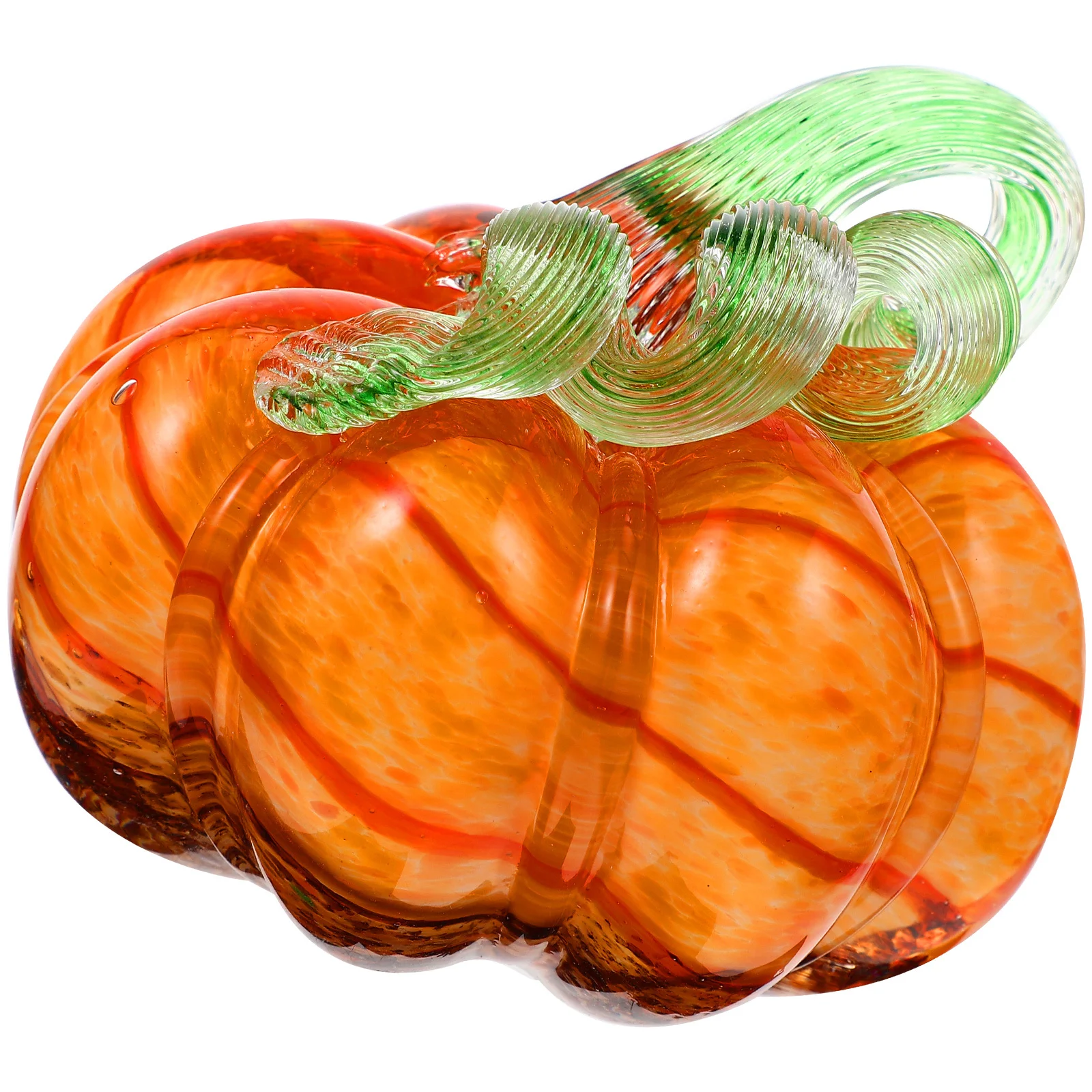 

Glass Pumpkin Ornament Artful Desktop Decor Break Resistant Pumpkin Adornment for Living Room Tabletop