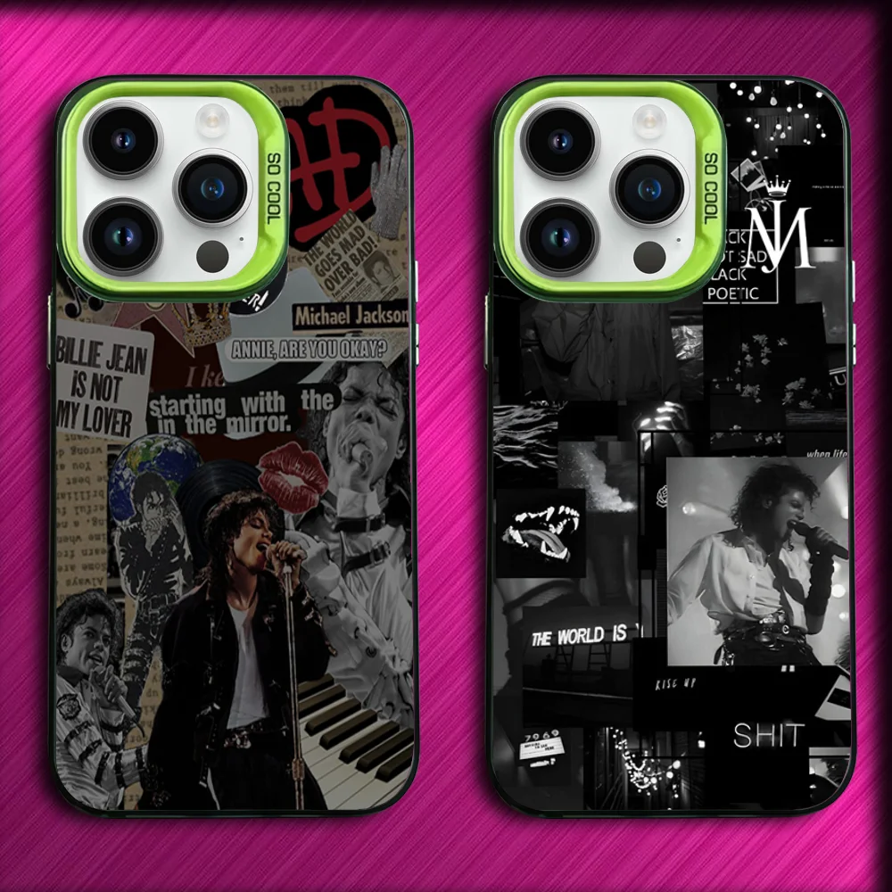 

Singer Michael J-Jackson Phone Case For iPhone 16,15,14,13,12,11,Mini,Pro,MAX Green Matte Silicone Cover