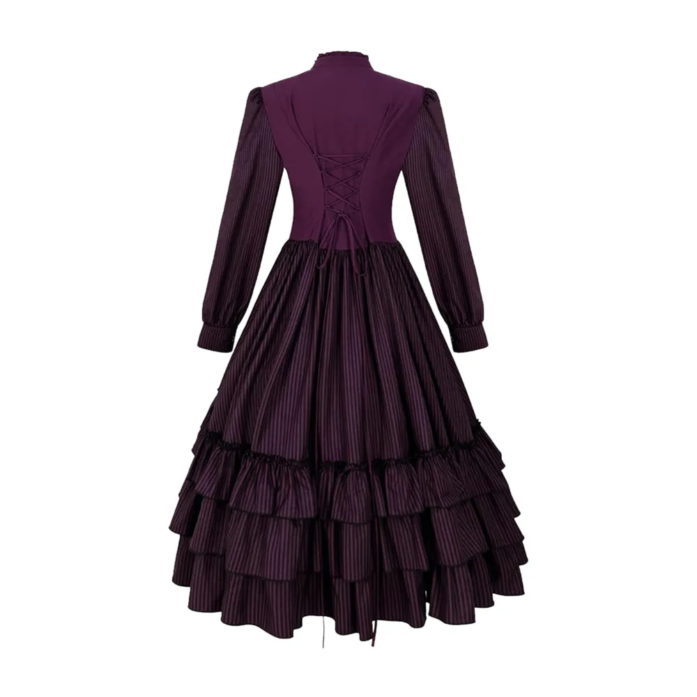 Costumes d'Halloween pour Femmes, Robe Victorienne Médiévale, Renaissance, Gothique, Dentelle, Reine, Princesse