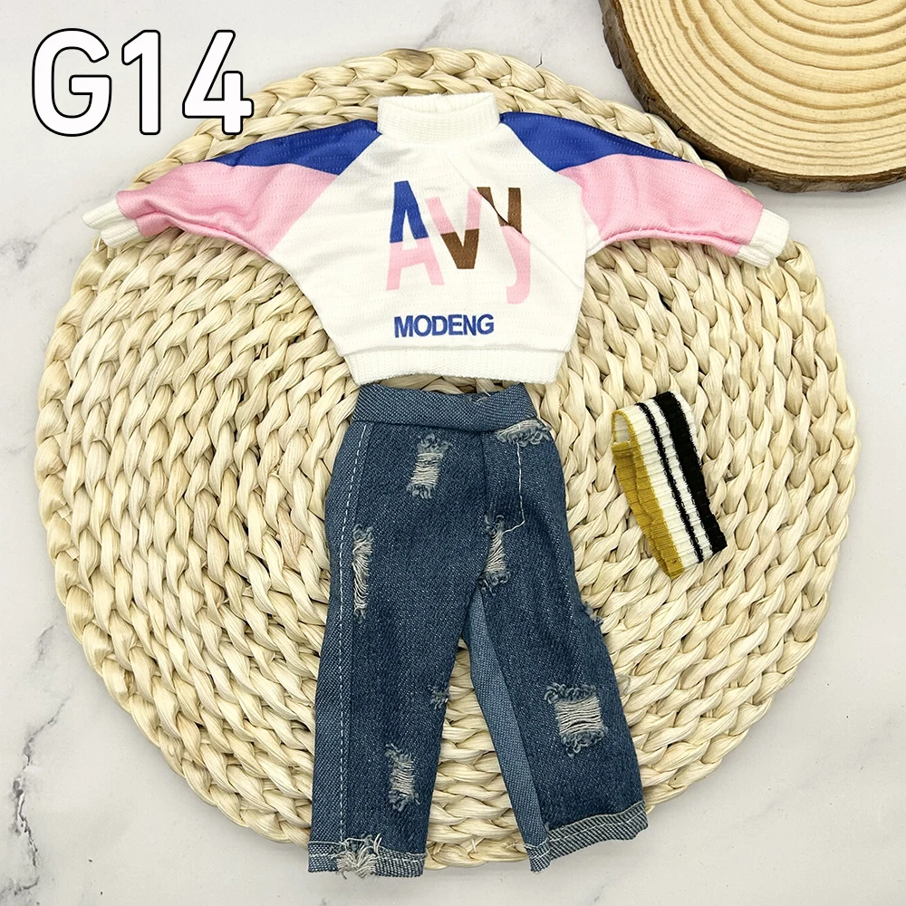 1/6 12inch 30cm Cute BJD Doll Full Set Clothes With Skirt Hat Headdress Girls Dress Up DIY Toys Birthday Gift For Girl