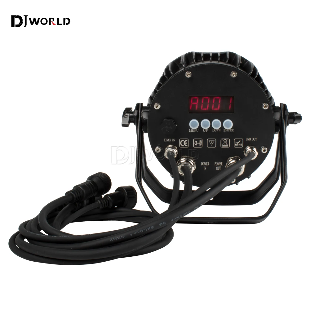 12PCS LED  7x18W RGBWA UV Par Light Waterproof IP65 DMX512 Controller For Outdoor Stage Church NightClubs Effect DJ Disco Lights