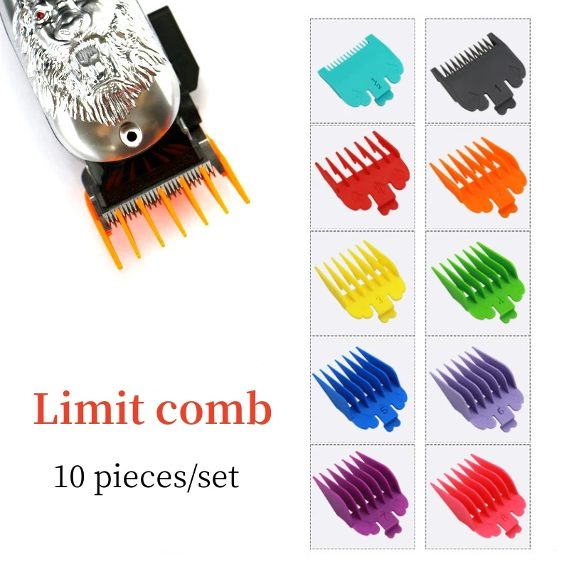 

10Pcs Limit Comb For Wahl Electric Clippers Black Color Hair clipper Positioning Caliper Professional Cutting Guide Comb Y1023