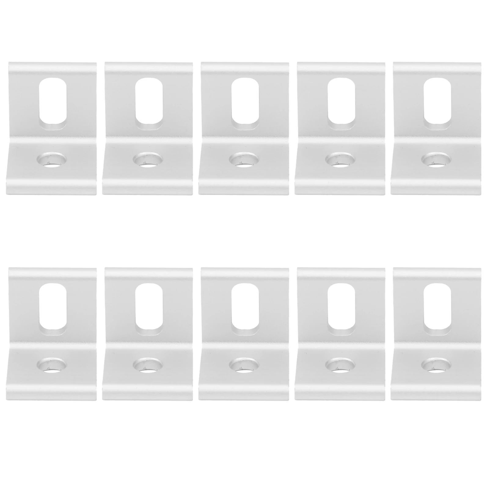 10Pcs Right Angle Corner Bracket 90° Aluminum L Shaped Fixed Brace Industrial Fasteners