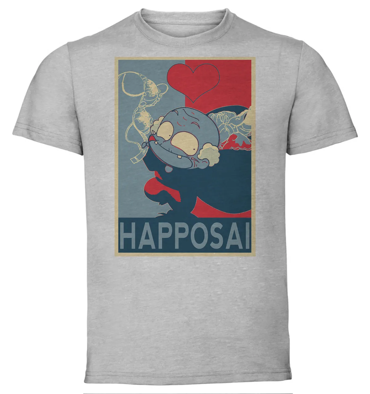 T-Shirt Unisex Grey Propaganda Ranma Happosai