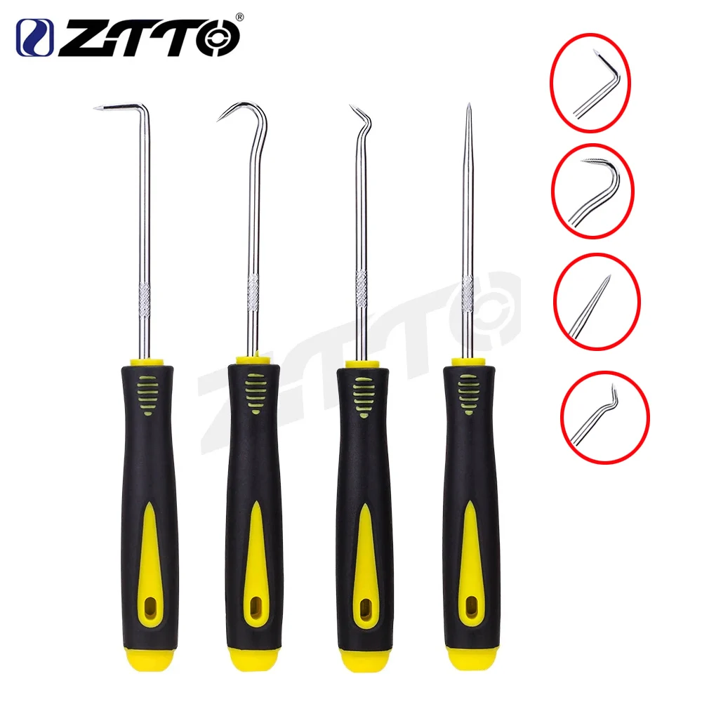 ZTO 4 ชิ้น/ชุด เครื่องมือถอดซีลยางหน้าจักรยาน สำหรับซ่อมช็อกเบรก MTB และจักรยานเสือหมอบ ใช้งานได้จริง ทนทาน แม่นยำ