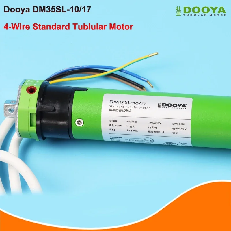 DOOYA DM35SL-10/17 4-Wire External Standard Tublular Motor Wholesale for Electric Roller Shutter And Soft Gauze Curtain