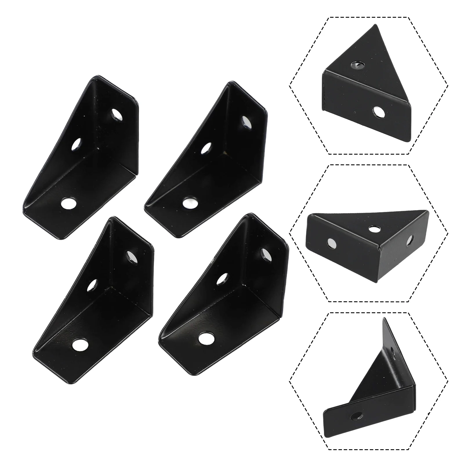 Solid Support Iron Angle Brackets Hardware Accessorie Package Contents Protector Solid Support Specifications Black White