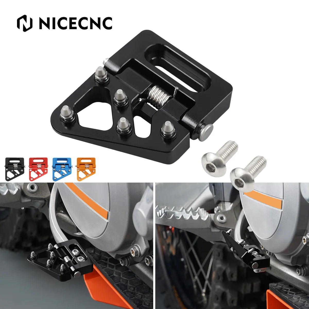 NICECNC For GasGas EC 300 EC 250 XC 300 XC 250 2018-2020 Folding Brake Pedal Tip Plate For Sherco SE 300 Factory SE300R SE-R 250
