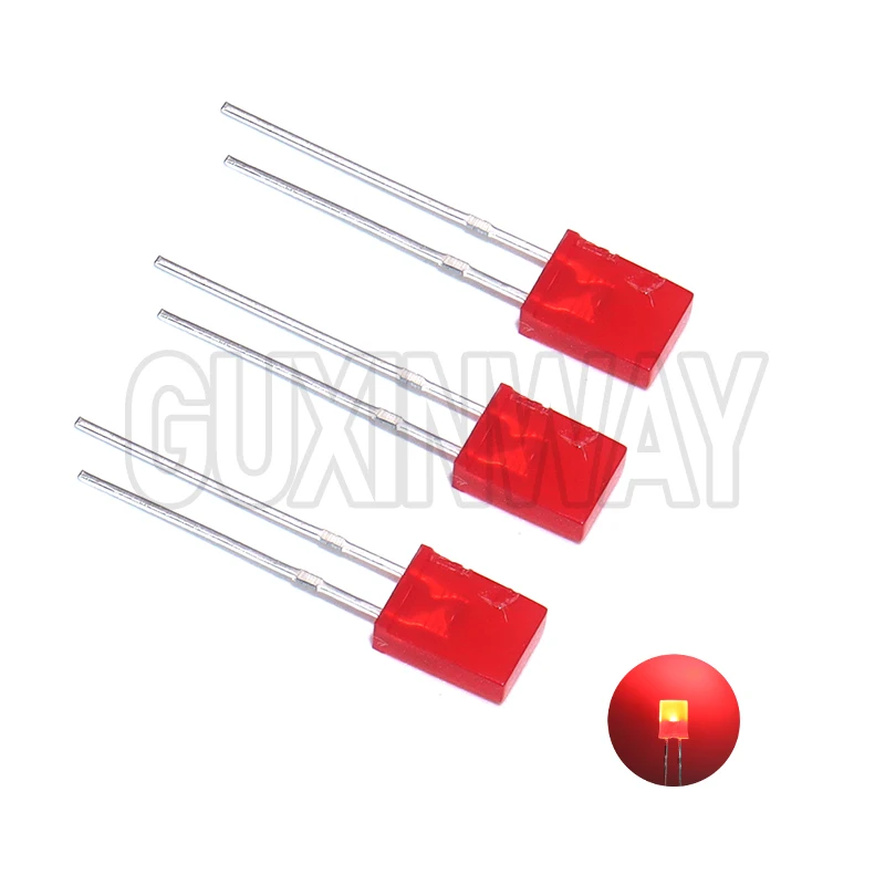 100 Uds cuadrado 2*5*7mm diodo LED 2X5X7mm 5 colores rojo amarillo verde azul blanco Kit de diodo emisor de luz LED para bricolaje