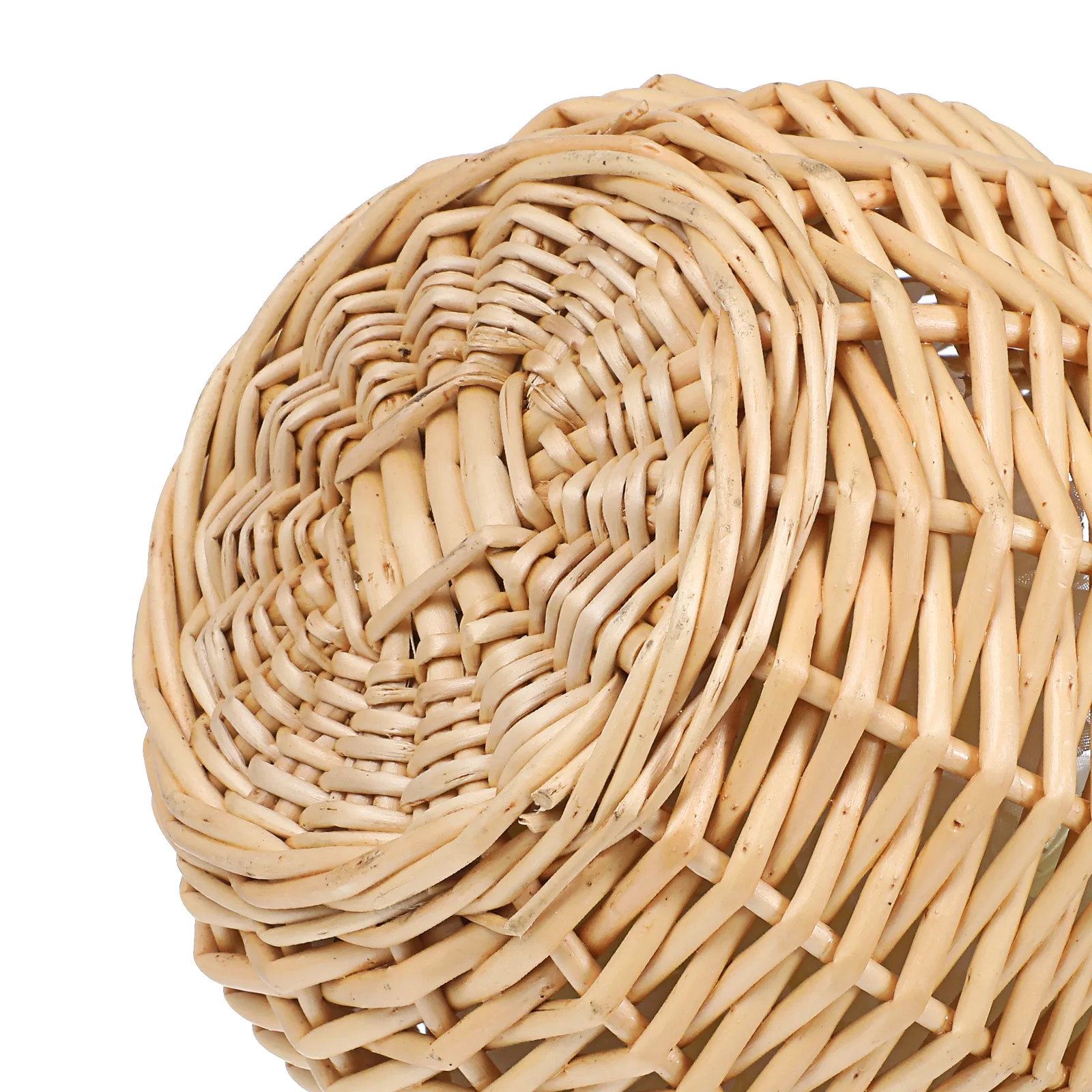 

Wicker Hand Basket Boho Style Rope Handle Flower Girl Wedding Decorative Storage Baskets Natural Weaving Texture