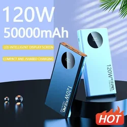 120w New Super Fast Charge 50000mAh Ultralarge Capacity Digital Display Mobile Power External Battery For Iphone Xiaomi Samsung