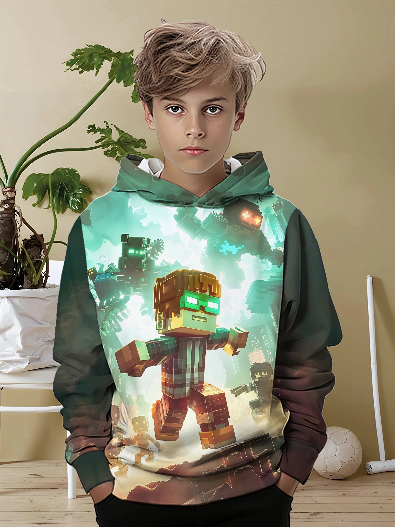 M-MinecraftS Top Clothes for Children Sweatshirts for Kids Boys Clothing Baby Boy Clothes Offer Children's Boy's Clothing Autumn