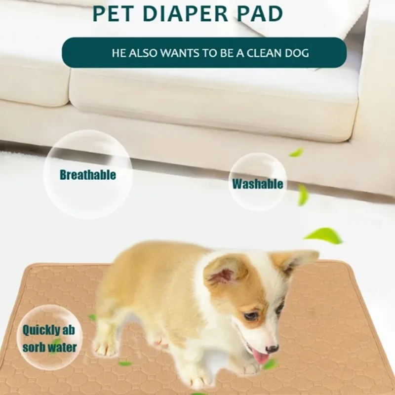 Reusable Washable Dog Pee Pad Dog Urine Mat Car Seat Floor Sofa Waterproof Absorbent Puppy Cat Training Diaper Mat Pet Supplies