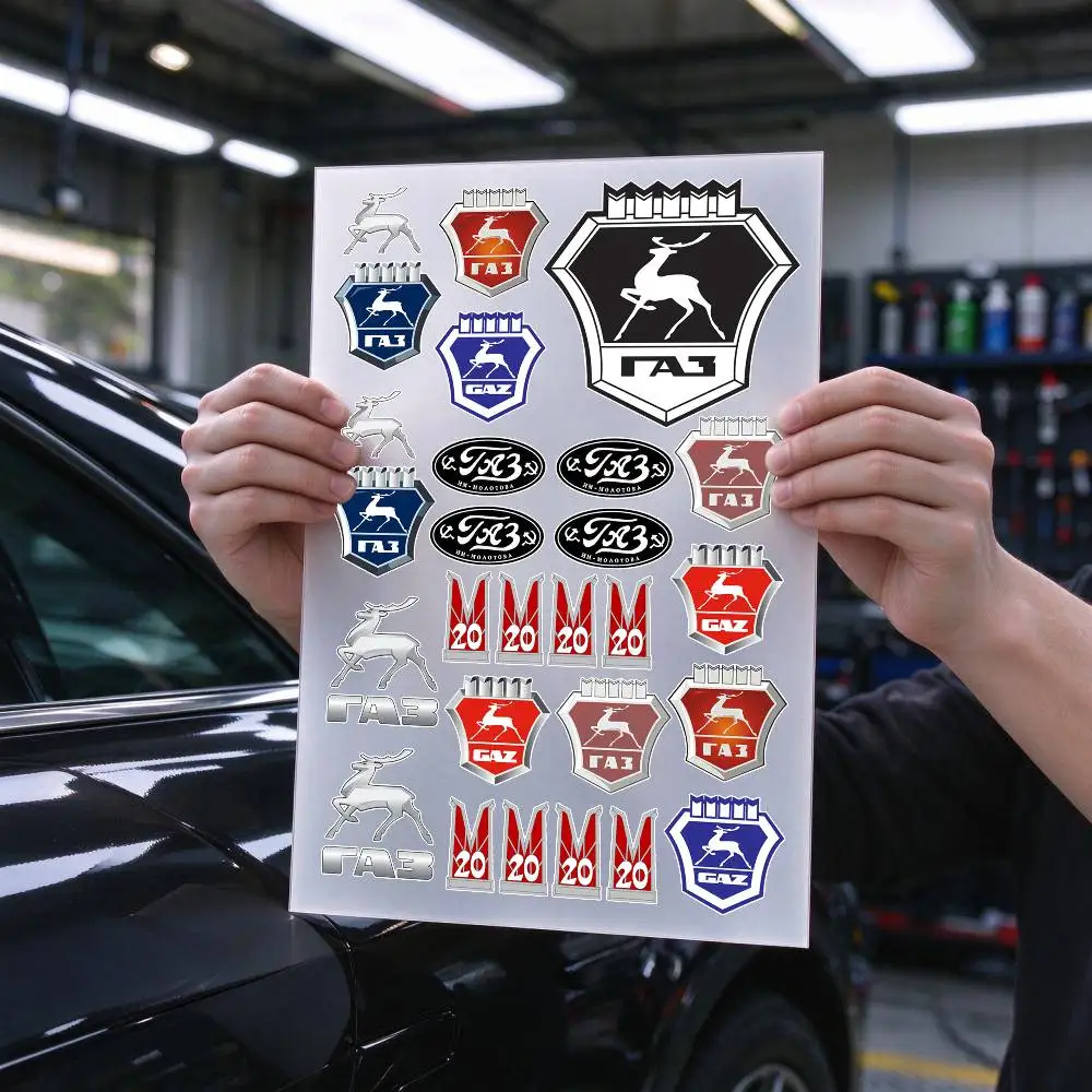 GAZ Volga M-20 M21 Motorcycle Stickers Waterproof for Motorbike Fuel Tank DIY Racing Helmet Scooter Fairing Vinyl Decals