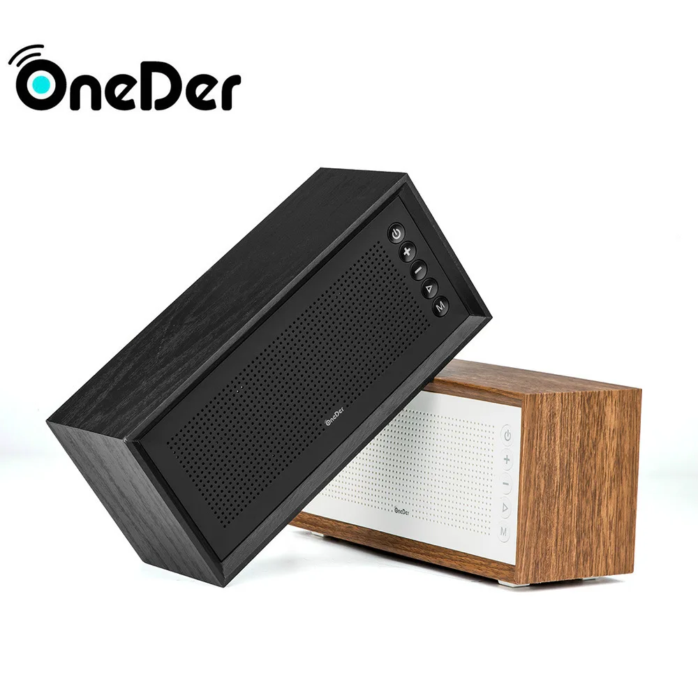 OneDer V2 Retro Wooden Wireless Bluetooth Speaker Desktop Portable Subwoofer Creative Home Decoration Classic Gift