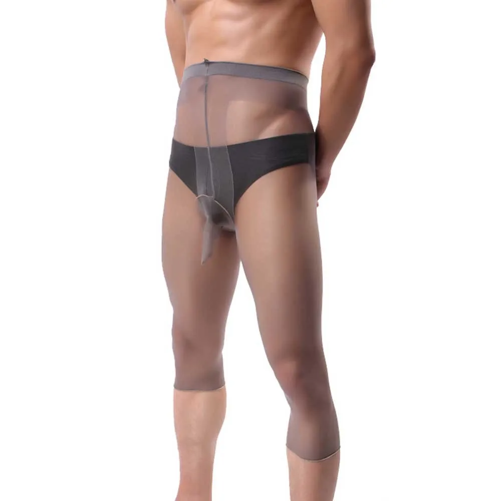 

Sexy Pantyhose Sheer Silky Stockings Tights Transparent Ultra-Thin Boxer Shorts Breathable Men 's Nylon One Size