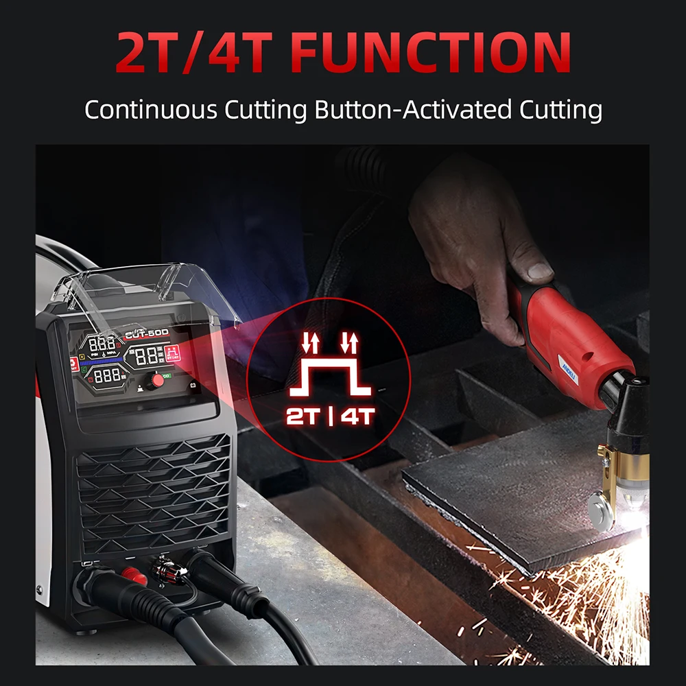 ANDELI 50A Plasma Cutting Machine HF Pilot ARC 2T/4T Non-Touch DC Inverter Plasma Cutter Max Cutting Thickness up to 16mm