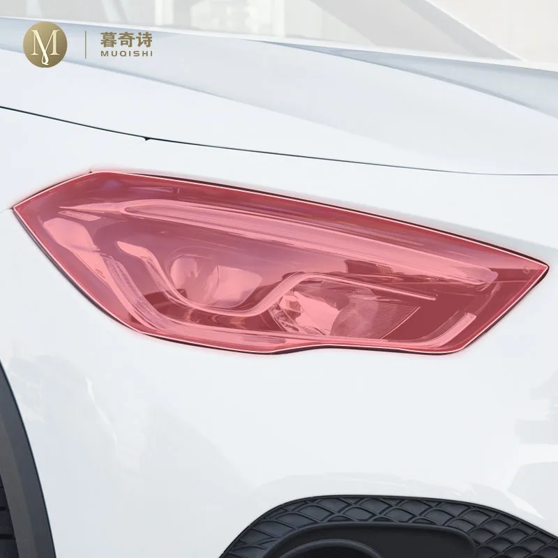 

Для Mercedes Benz GLA X156 AMG 2020-2024 предварительно вырезанные автомобильные наружные фары устойчивые к царапинам защитная пленка из ТПУ прозрачная пленка