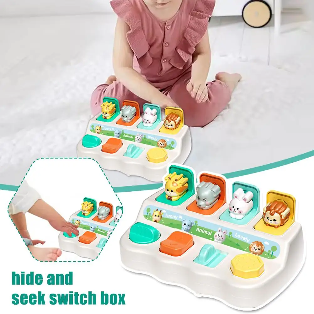 Up Toy Switch Box Button Hide And Seek Game Educational Fine Interaction Early Learning Motor Baby Toys Parent-child Skill V0S1