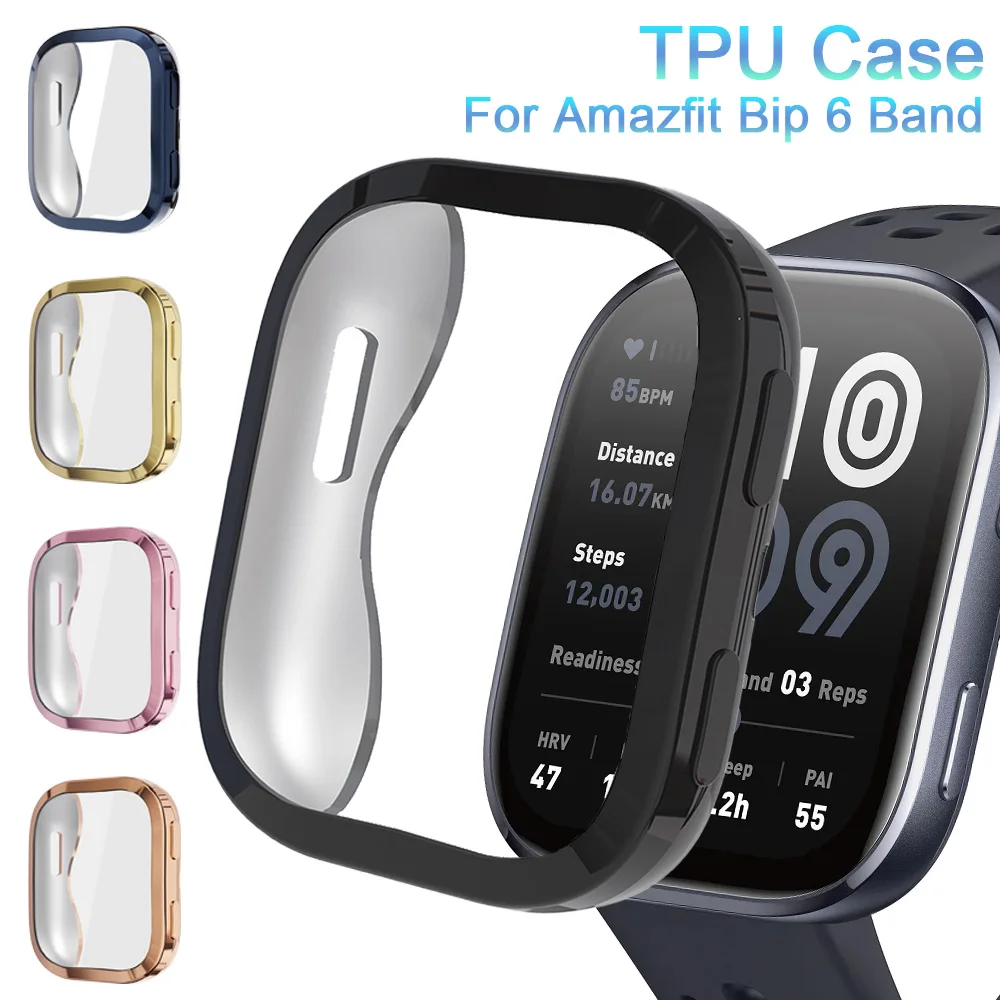 yZ[zTPU یP[X tJobW t[ XN[ veN^[ ANZT[ op[ Jo[ VF Amazfit Bip 6 X}[gEHb`p