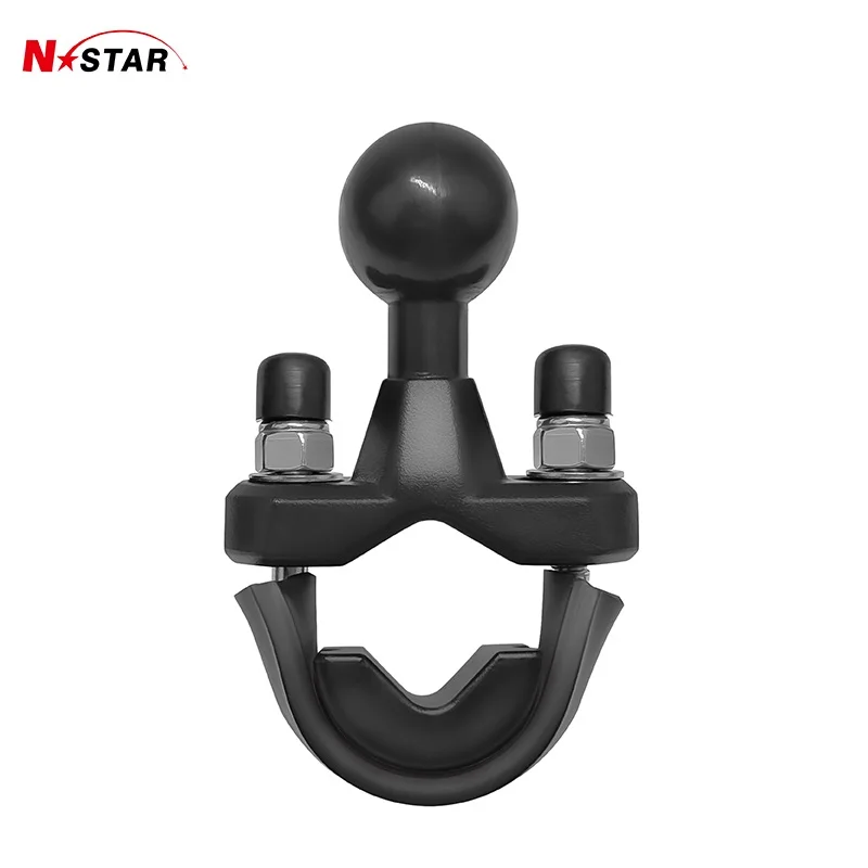 N-Star Motorcycle Handlebar U-Bolt Ball Mount 1'' Ball Adapter Bicycle Phone Holder Rail Mount for Rails 15mm to 33mm in Diamete