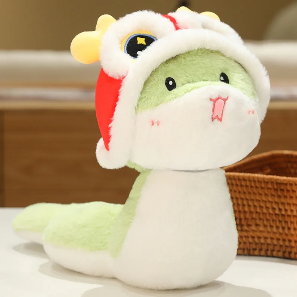 

Fashion 24CM Snake Stuffed Toy Lion Dance Cartoon Snake Plush Dolls Blessing Flower Snake New Year Mascot Children Gift