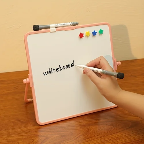 Imagen 2 del producto Pizarra blanca magnética duradera, tablero de planificación de varios tamaños de doble cara, escritorio/escritura/tableros de notas de mensajes, 1 ud.