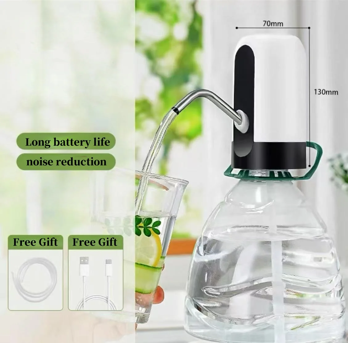 Bomba dispensadora de agua recargable por USB, un gran regalo de Navidad para mamás y familias. Perfecto para la fórmula del bebé en casa y viajar