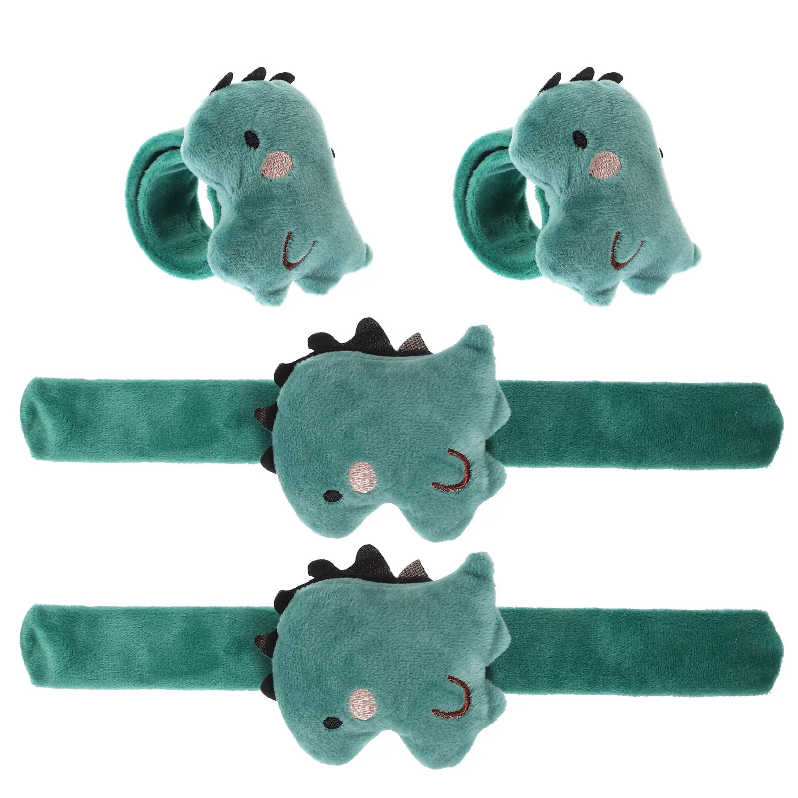 4Pcs Dinosaur Slap Bracelets Animal Snap Bands Flexible Wristbands for Party Favors Themed Events and Birthday Celebrations