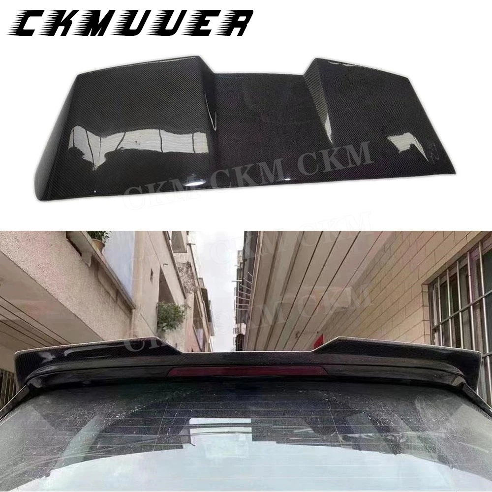 

Карбоновый спойлер на заднюю крышу автомобиля, верхние сплиттеры для окон, декоративная накладка для BMW F15 X5 2014-2018, аксессуары для спойлеров