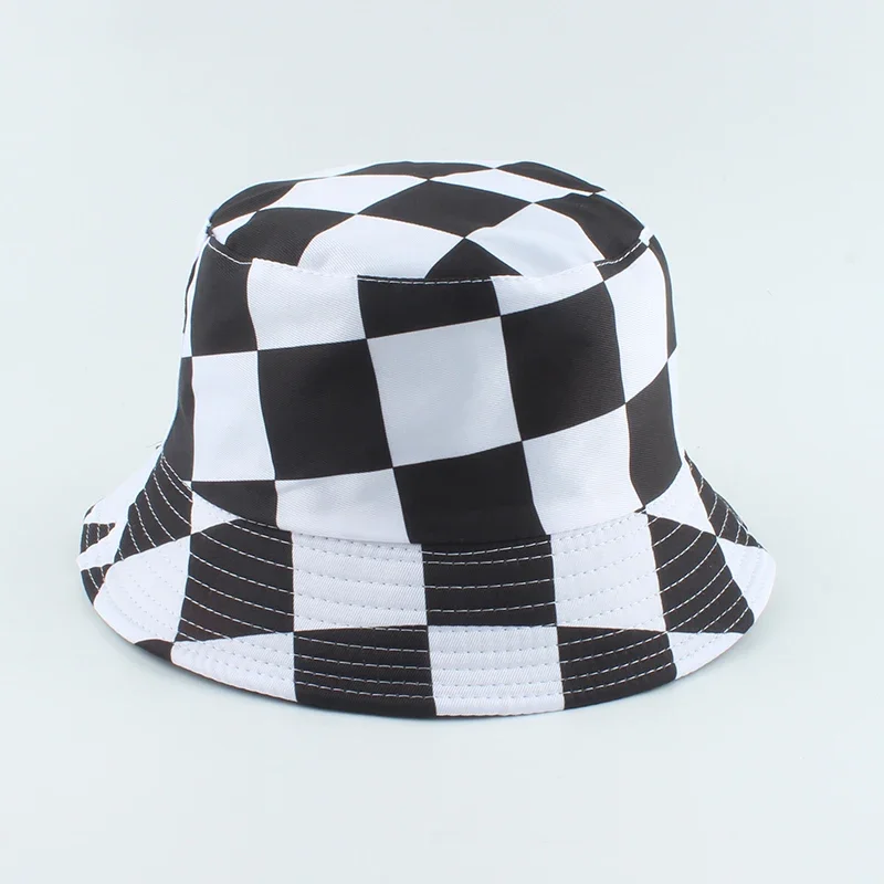 2024 Panama Bucket Hat Reversible Big Plaid Fisherman Hat for Men Women Children Fashion Harajuku Hip Hop Cap Bob Gorro