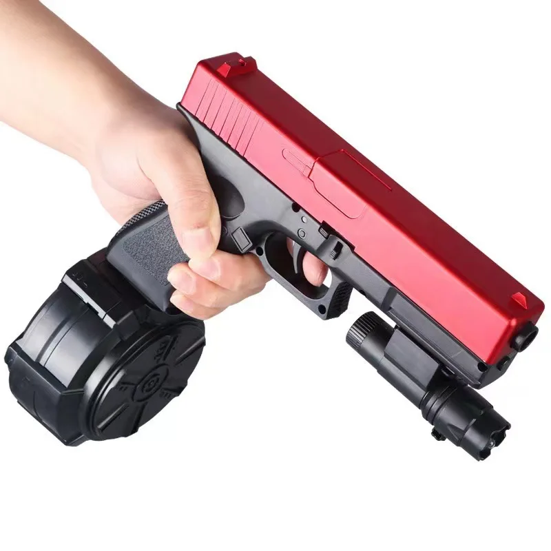 Children\'s toy gun gel blaster electric repeating Glock crystal boy graffiti gun soft bullet confrontation toy gift