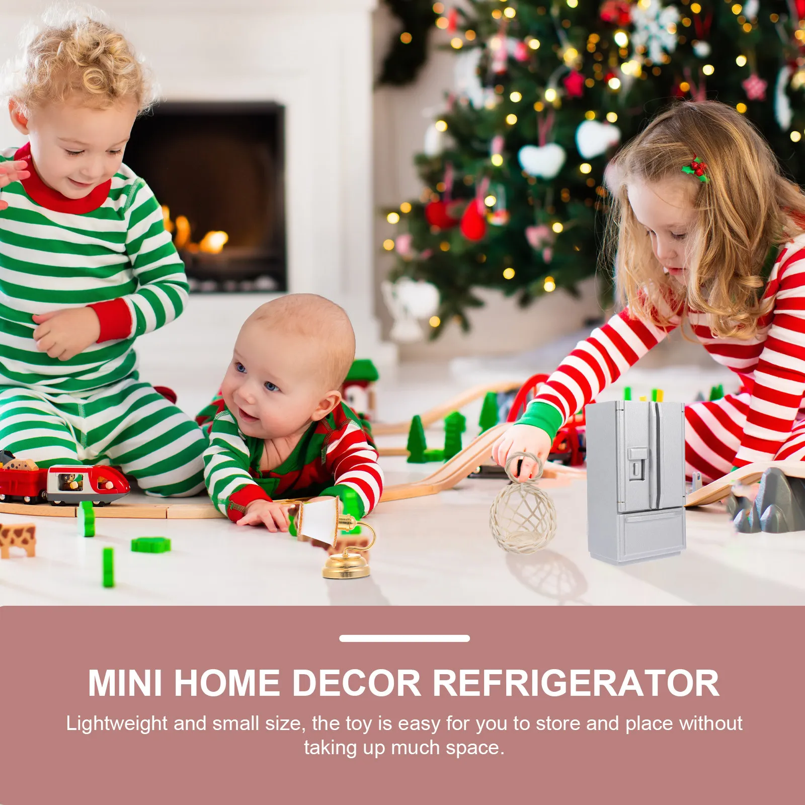 

Миниатюрный деревянный холодильник: реалистичный дизайн, обучающий инструмент для детей, легкий, компактный, удобный для хранения, развивающий.