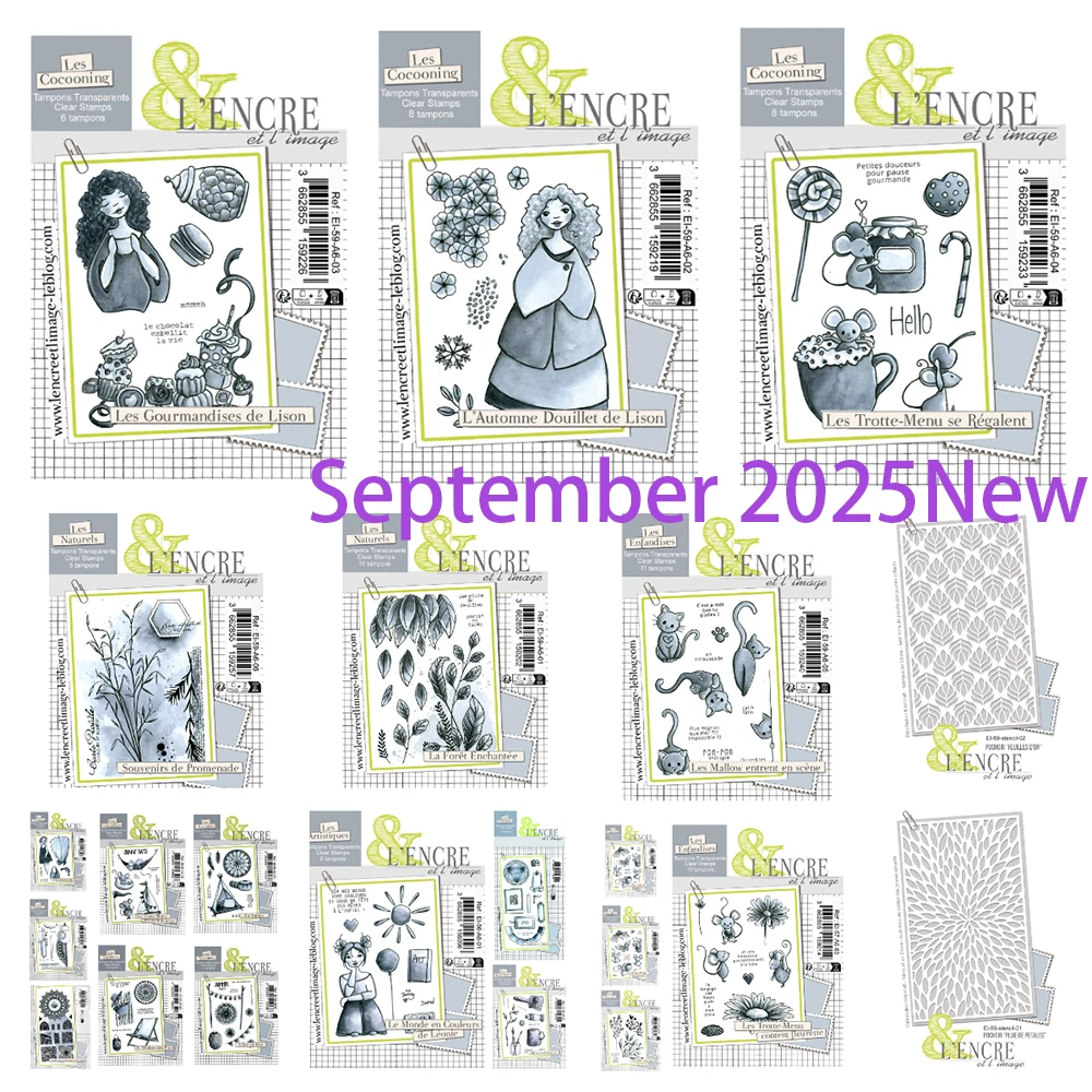 

2025 Arrival New L'automne Douillet de Lison Stamps DIY Rain of Petals Stencil Diary Scrapbooking Mold Craft Engraving Making