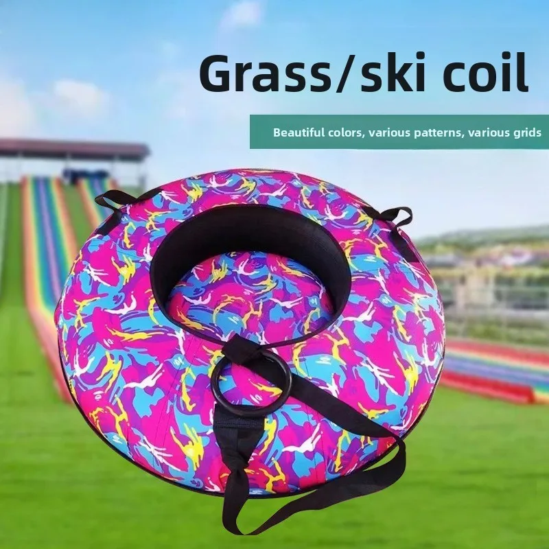 

Трансграничное лыжное кольцо для взрослых, 100 см, надувное лыжное кольцо с мягкой подошвой из ПВХ для взрослых, оптовая продажа, кольцо для катания на водных лыжах с песком и радужной травой