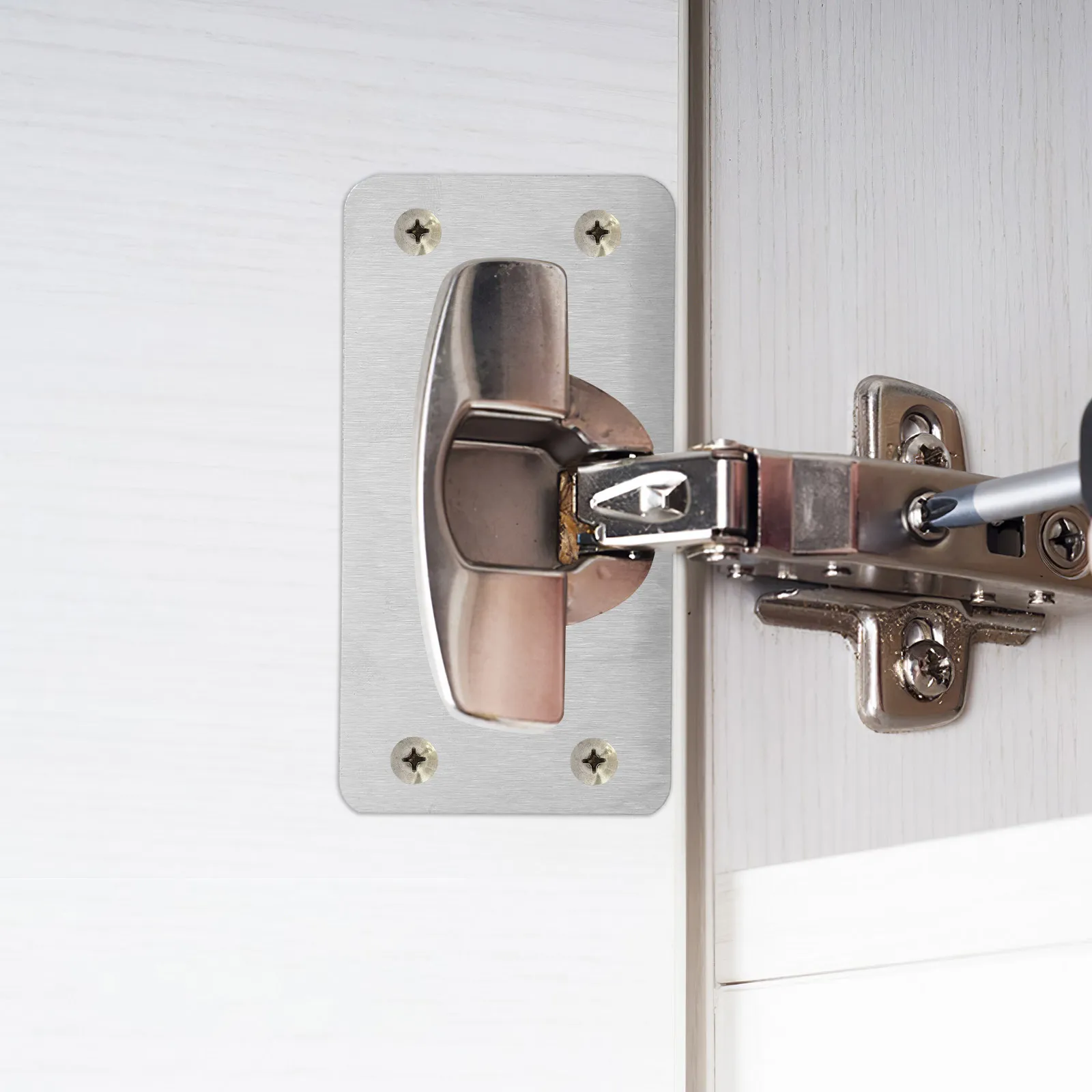 8Pcs Door Reinforcement Plate Door Hole Cover Plate Front Deadbolt Cover Lock Repair Kit Deadbolt Installation Kit