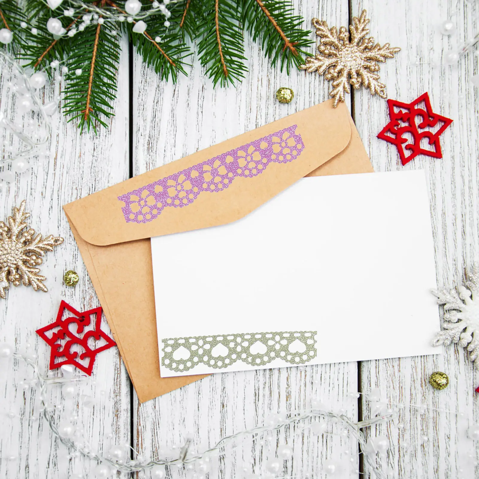 

7 Rolls Shiny Glitter Tape DIY Craft Lace Decal for Scrapbook Journal Decoration Art Project Home Office Stationery